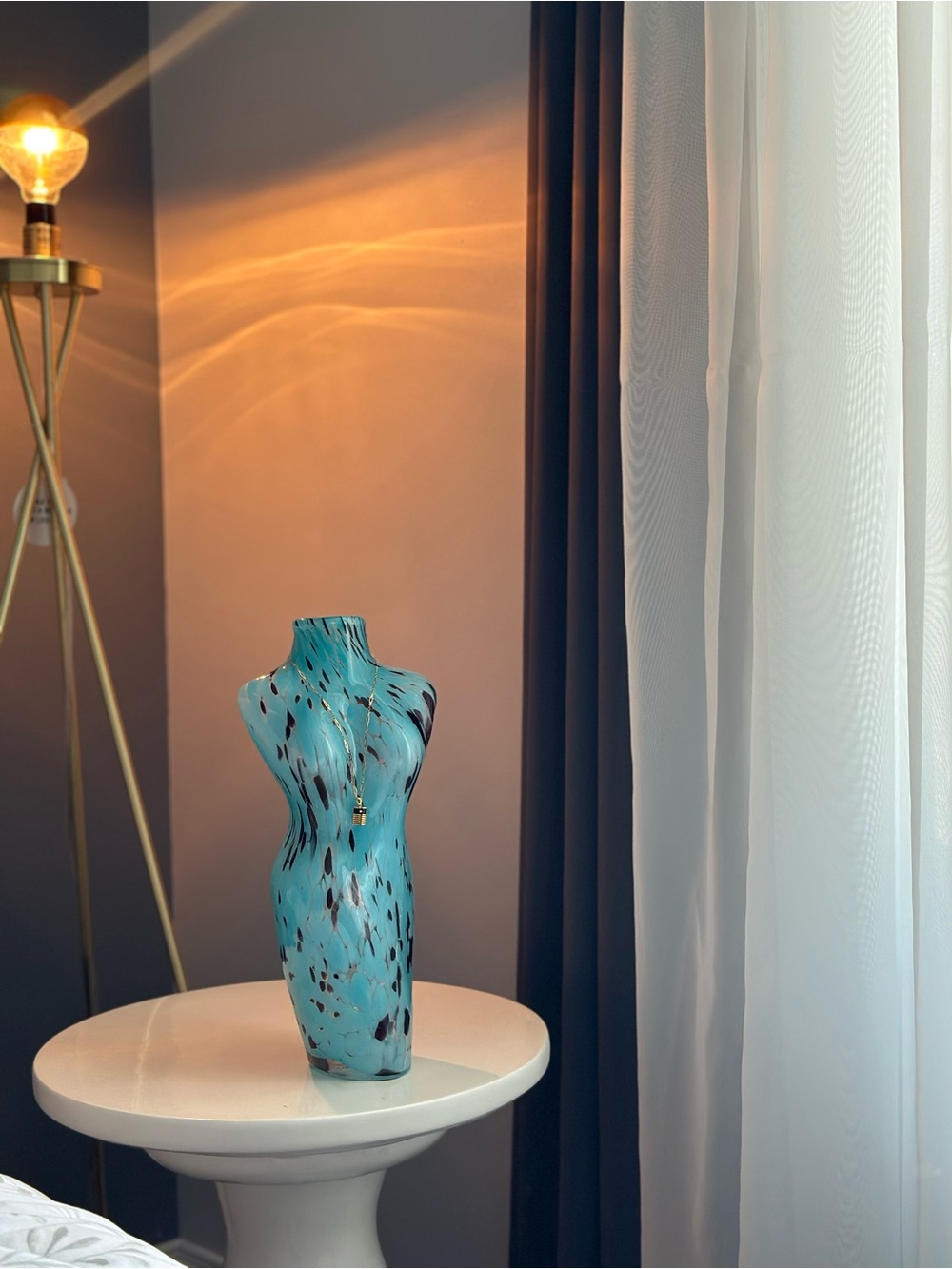 Murano Glass Female Torso Vase Vintage
